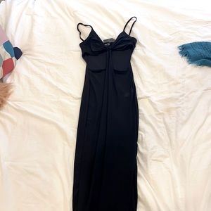 Pretty Little thing black cut out midi dress
